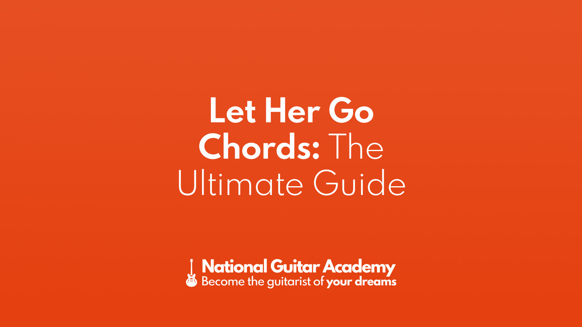 Let her go chords