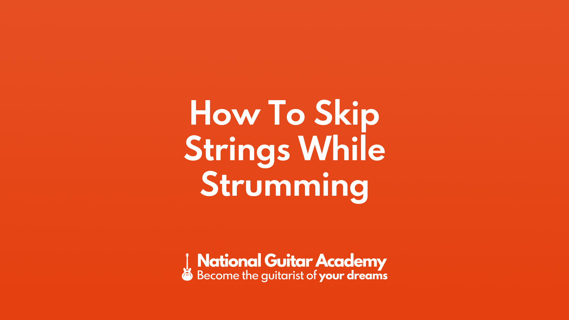 How to Strum the Guitar While Skipping Certain Strings